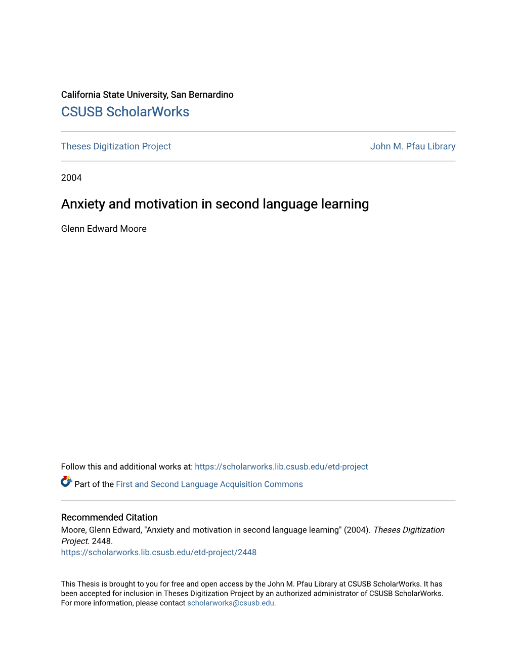 Anxiety and Motivation in Second Language Learning