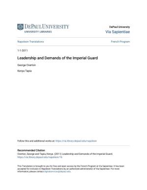 Leadership and Demands of the Imperial Guard