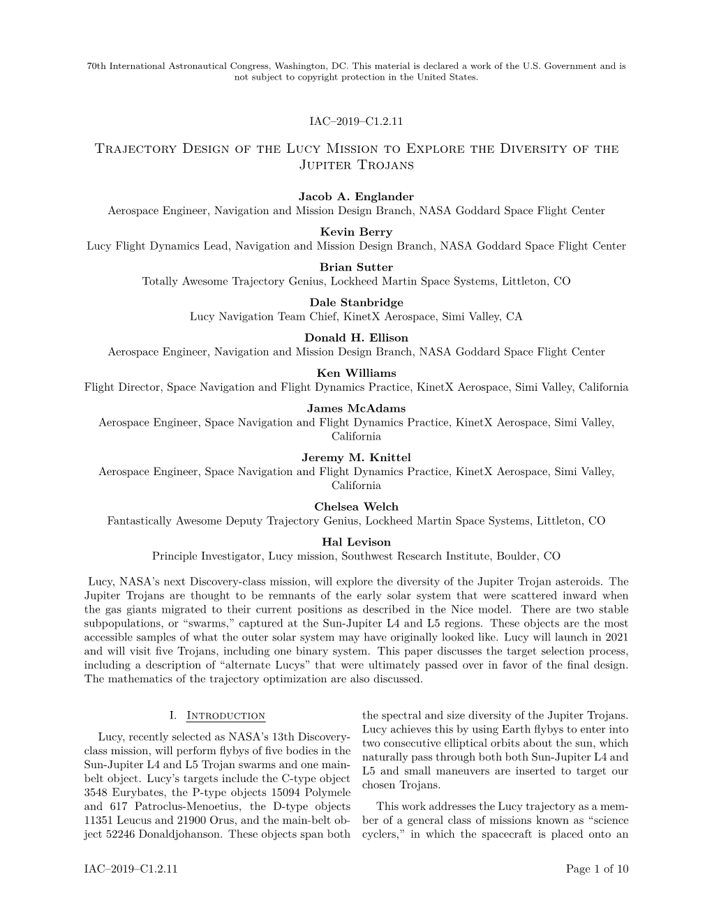 Trajectory Design of the Lucy Mission to Explore the Diversity of the Jupiter Trojans