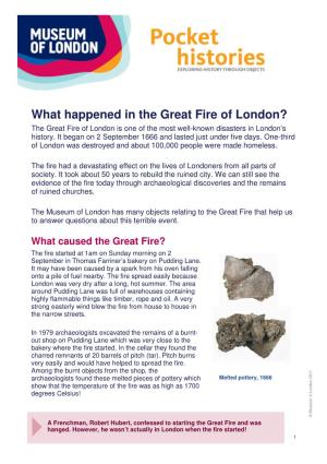 What Happened in the Great Fire of London? the Great Fire of London Is One of the Most Well-Known Disasters in London’S History