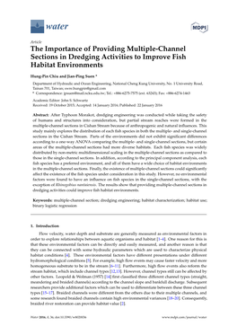 The Importance of Providing Multiple-Channel Sections in Dredging Activities to Improve Fish Habitat Environments