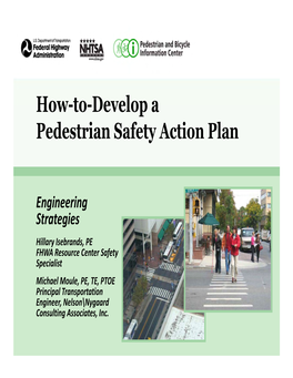 How-To-Develop a Pedestrian Safety Action Plan