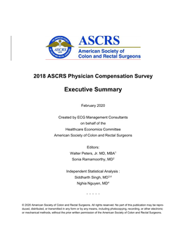 ASCRS Physician Compensation Survey