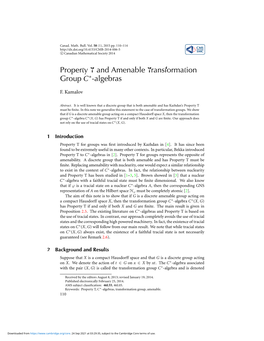 Property T and Amenable Transformation Group C ∗-Algebras