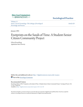 A Student-Senior Citizen Community Project Edwin Rosenberg Appalachian State University