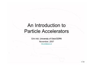 An Introduction to an Introduction to Particle Accelerators