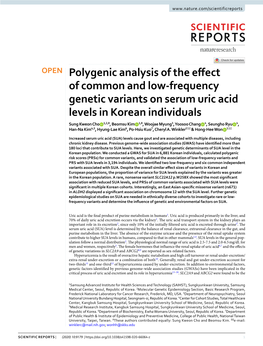 Polygenic Analysis of the Effect of Common and Low-Frequency Genetic