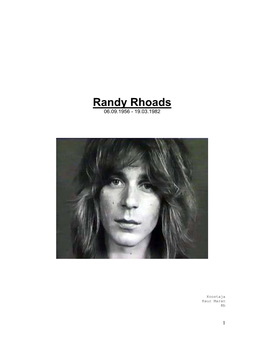 Randy Rhoads 06.09.1956 - 19.03.1982
