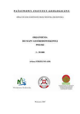 P a Ń Stwowy Instytut Geologiczny Objaśnienia Do Mapy Geośrodowiskowej Polski 1 : 50