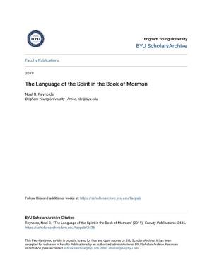 The Language of the Spirit in the Book of Mormon