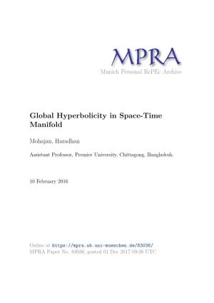 Global Hyperbolicity in Space-Time Manifold