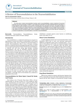 A Review of Neuromodulation in the Neurorehabilitation