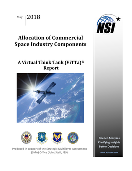 Allocation of Commercial Space Industry Components 1