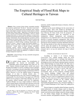 The Empirical Study of Flood Risk Maps to Cultural Heritages in Taiwan