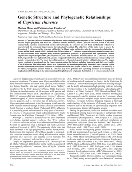 Genetic Structure and Phylogenetic Relationships of Capsicum Chinense