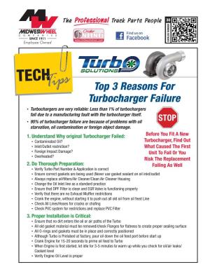 Top 3 Reasons for Turbocharger Failure) DES MOINES CEDAR RAPIDS CLEAR LAKE 1436 E