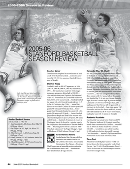 2005-06 Stanford Basketball Season Review