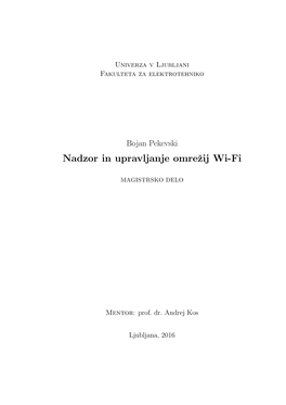 Control and Management of Wi-Fi Networks