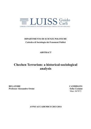 Chechen Terrorism: a Historical-Sociological Analysis