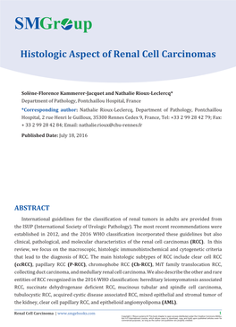 Renal Cell Carcinoma: from a Pathologist's Perspective