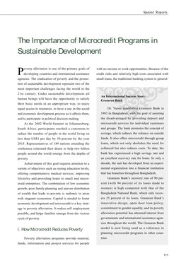 The Importance of Microcredit Programs in Sustainable Development