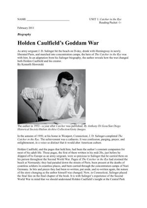 Holden Caulfield's Goddam