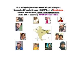 2021 Daily Prayer Guide for All People Groups & Unreached People