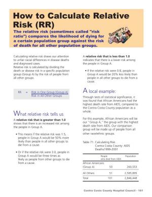 How to Calculate Relative Risk