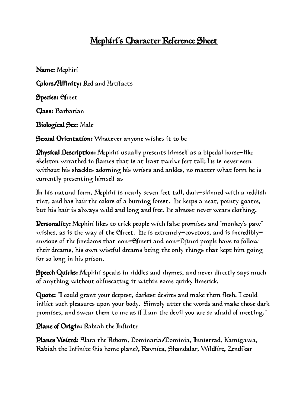 Mephiri's Character Reference Sheet