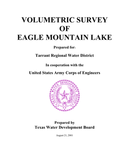 Volumetric Survey of Eagle Mountain Lake Between April 18 and April 26, 2000