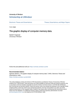 The Graphic Display of Computer Memory Data