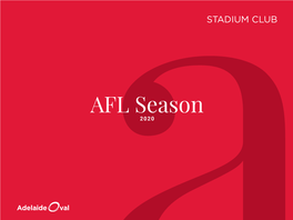AFL Season 2020 Welcome to Stadium Club