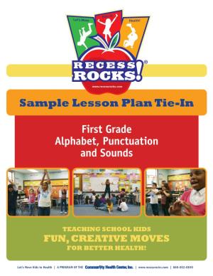 First Grade Alphabet, Punctuation and Sounds Sample Lesson Plan Tie-In