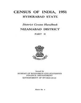 District Census Handbook, Nizamabad, Part II