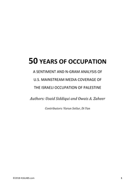 50Years of Occupation