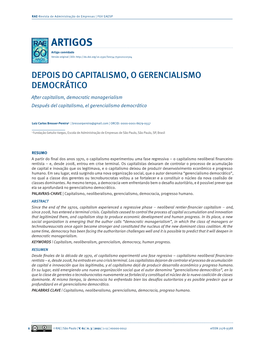 After Capitalism, Democratic Managerialism Después Del Capitalismo, El Gerencialismo Democrático