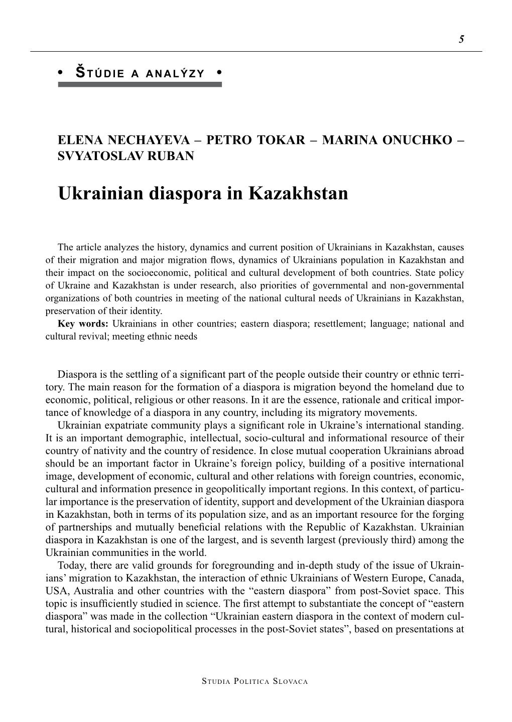 Ukrainian Diaspora in Kazakhstan