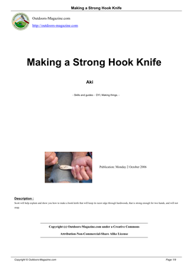 Making a Strong Hook Knife