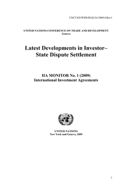 State Dispute Settlement