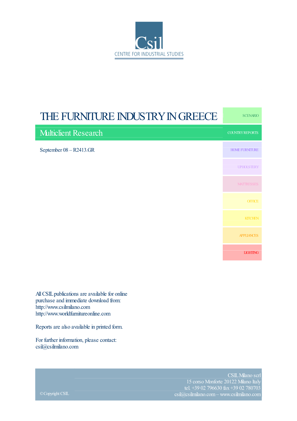 The Furniture Industry in Greece Scenario