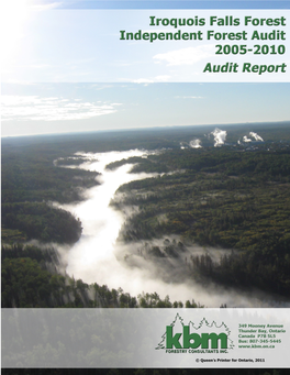 Iroquois Falls Forest Independent Forest Audit 2005-2010 Audit Report