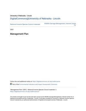 Management Plan