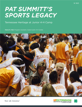 Pat Summitt's Sports Legacy W