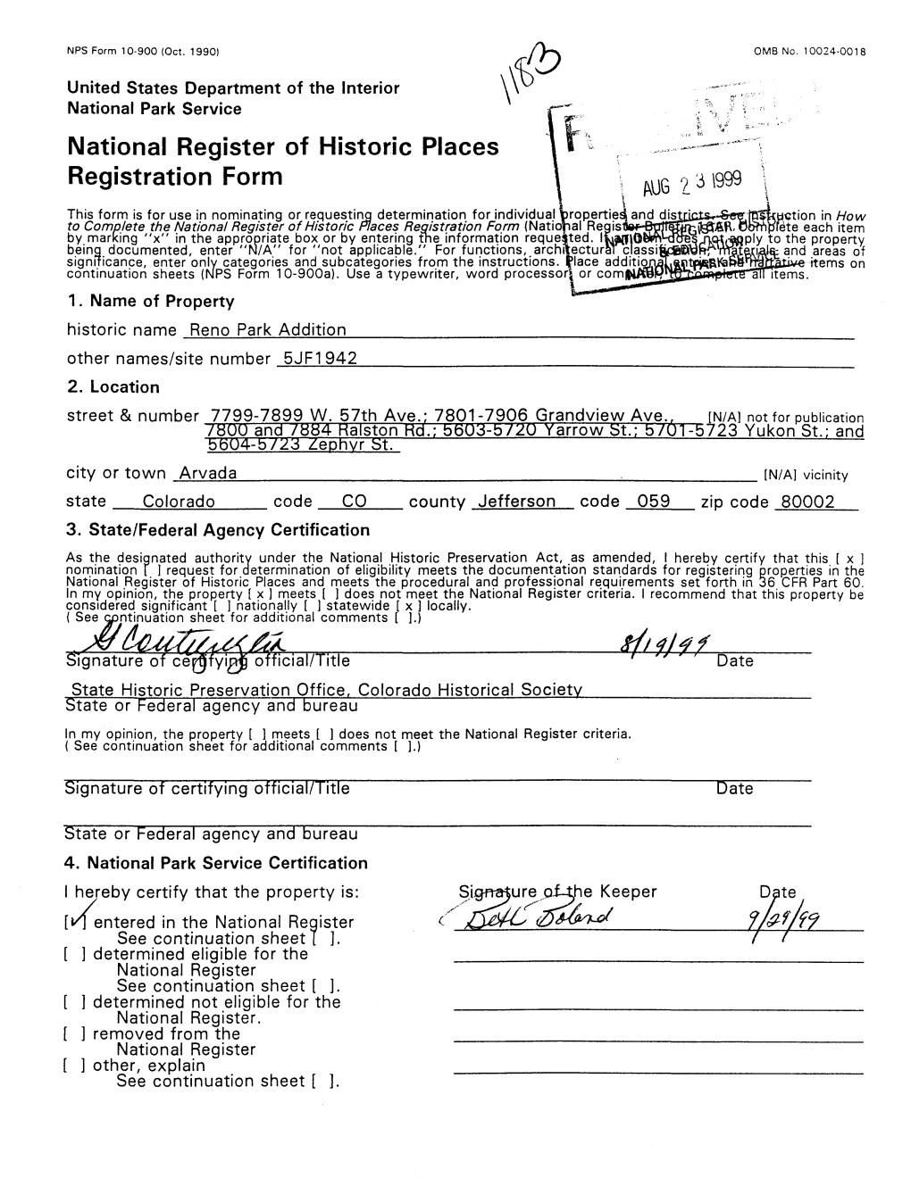 National Register of Historic Places Registration Form