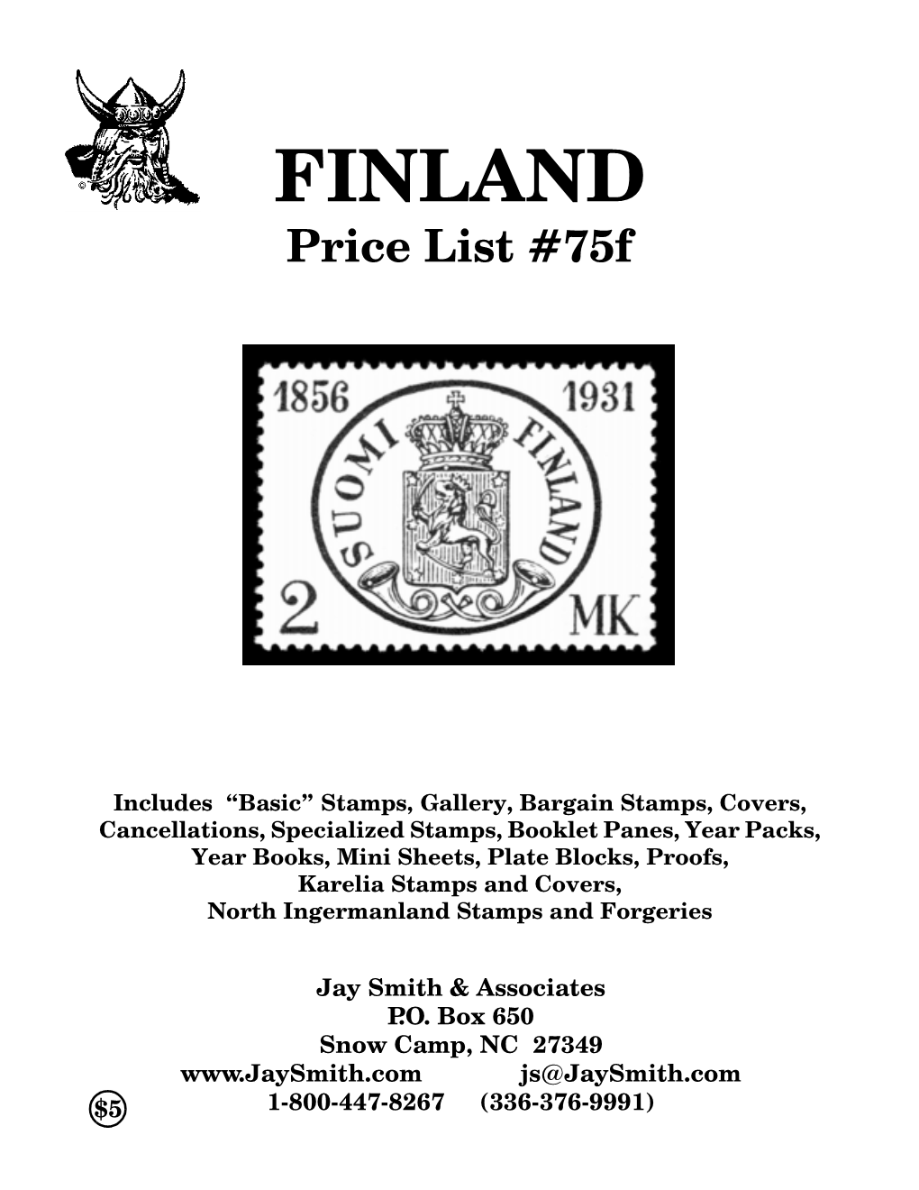 FINLAND Price List #75F
