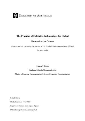 The Framing of Celebrity Ambassadors for Global