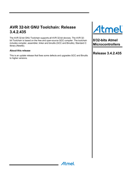AVR 32-Bit GNU Toolchain: Release 3.4.2.435