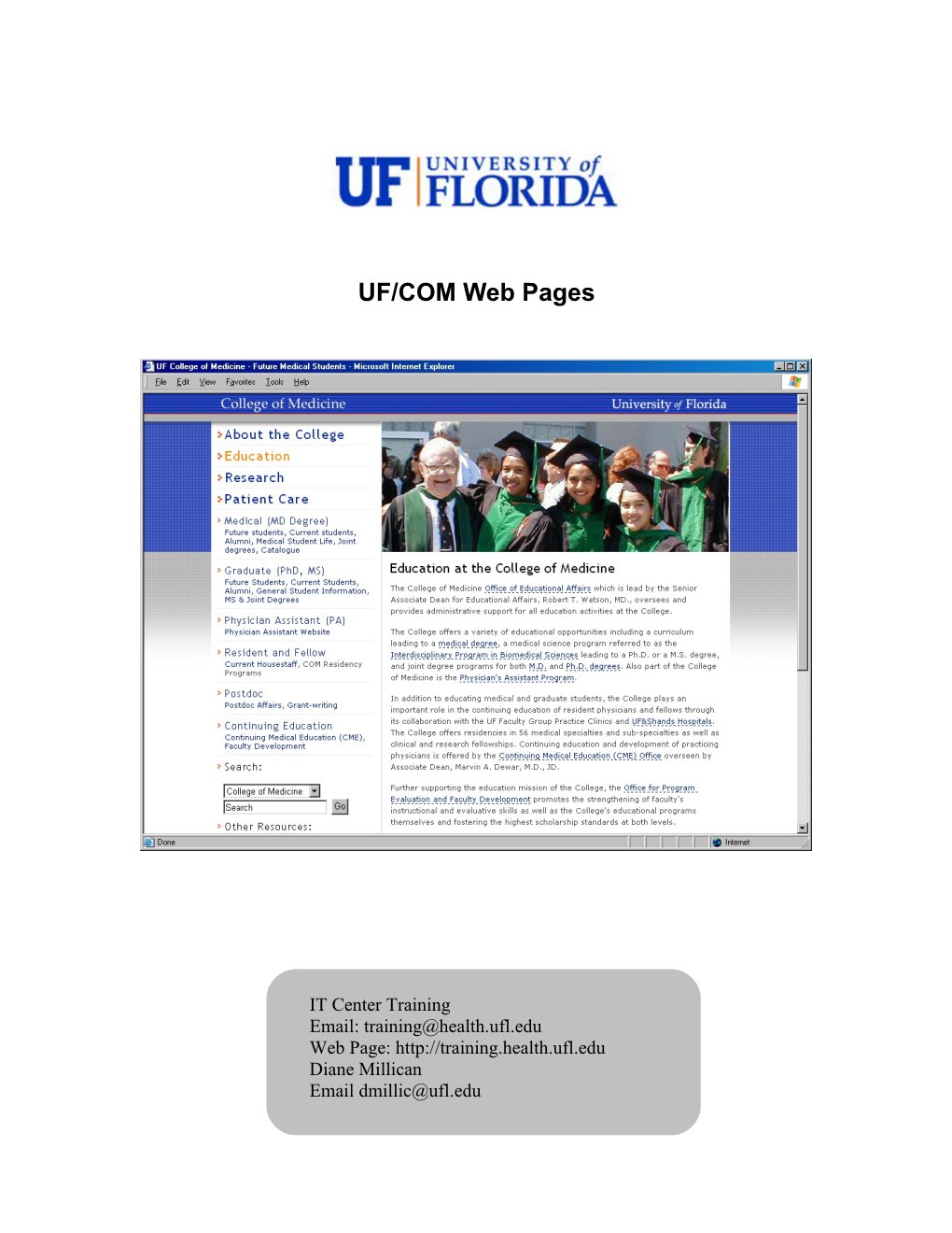 UF/COM Web Templates