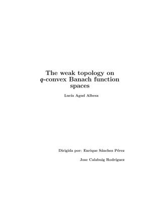 The Weak Topology on Q-Convex Banach Function Spaces