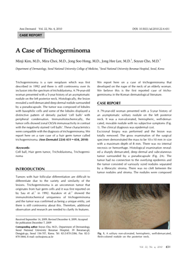 A Case of Trichogerminoma